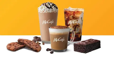 McDonald's, cafe serving beverages, coffee in National Games Village, Bengaluru