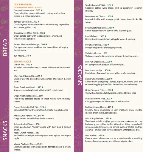 SpiceKlub menu card, photo 3