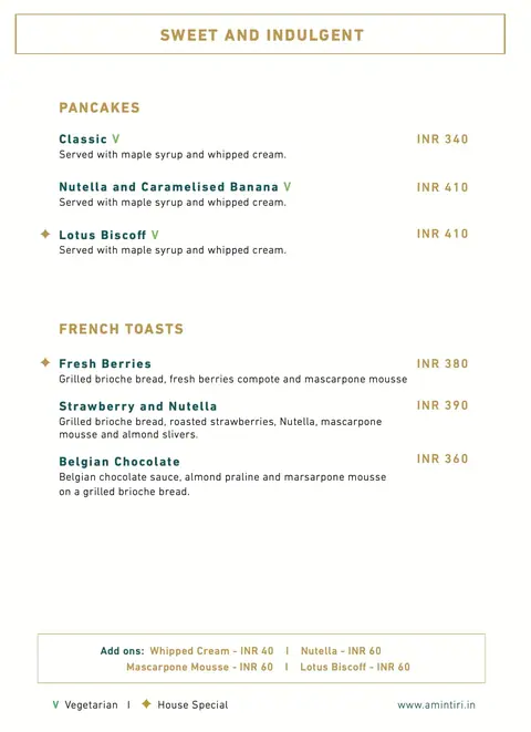 Amintiri menu card, photo 4