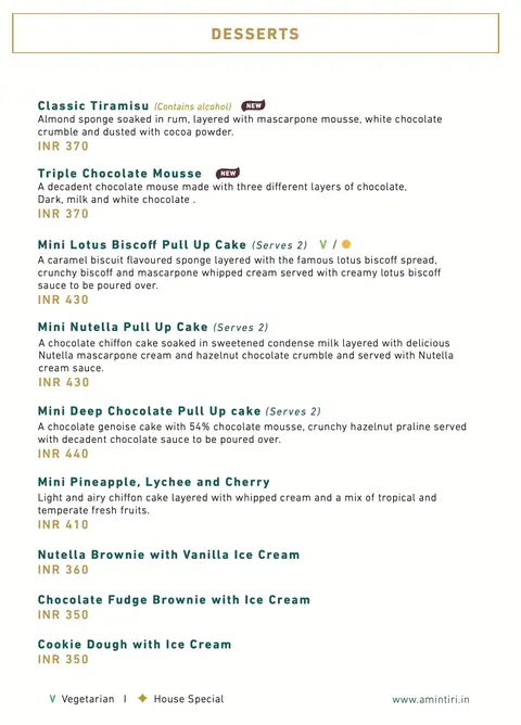 Amintiri menu card, photo 7
