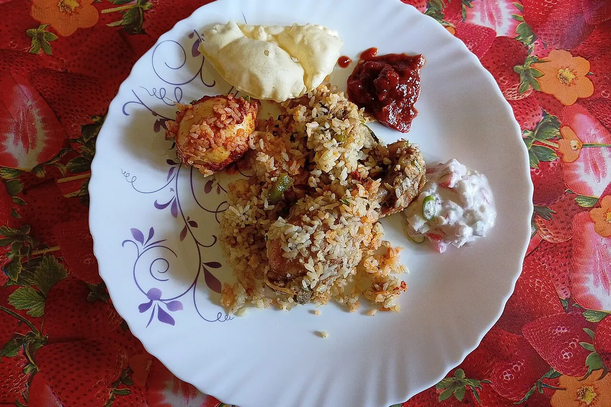 Representative photo of biryani food
