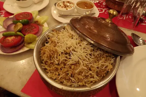 Representative photo of hyderabadi food, not Aha biryani's own