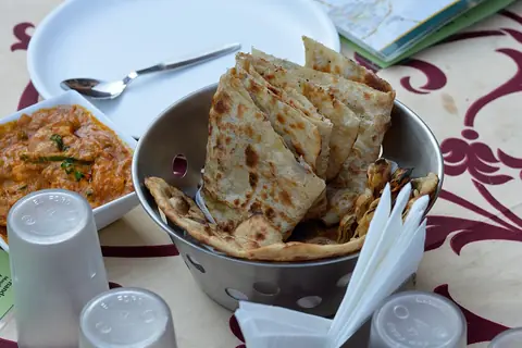 Representative photo of naan food, not Wolves Lair's own